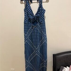 Abercrombie & Fitch Navy Polka Dot Tank Top